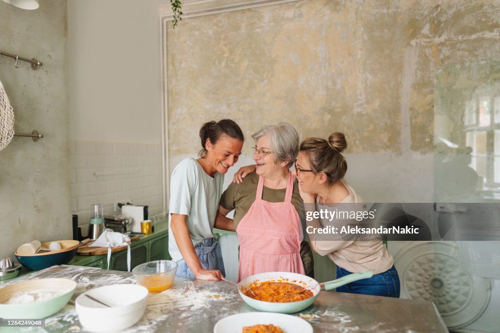 Making mom's authentic pasta