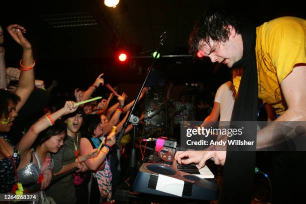 Indie dance band The Klaxons performing at a small club venue in Bedford in 2006