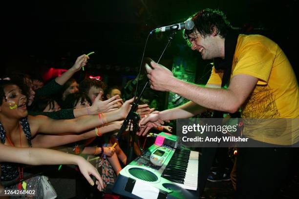 Indie dance band The Klaxons performing at a small club venue in Bedford in 2006