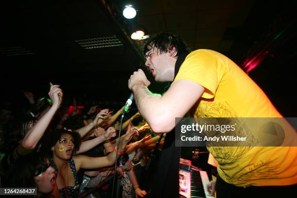 Indie dance band The Klaxons performing at a small club venue in Bedford in 2006