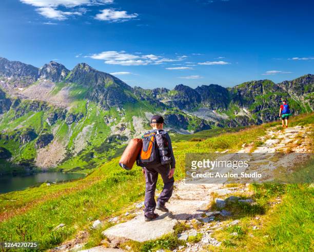 teenage boy in the mountains - tatra mountains stock pictures, royalty-free photos & images