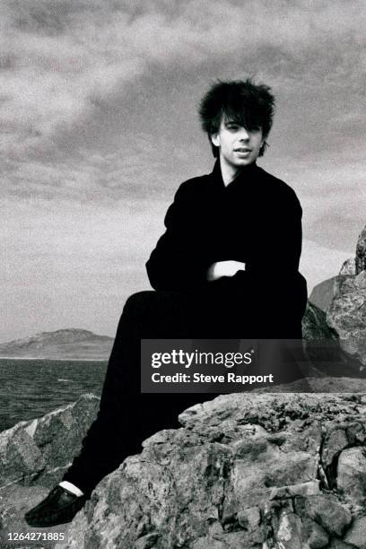 English New Wave and Alternative musician Ian McCulloch, of the group Echo & the Bunnymen, Howth, Dublin, Ireland, 3/31/1982.