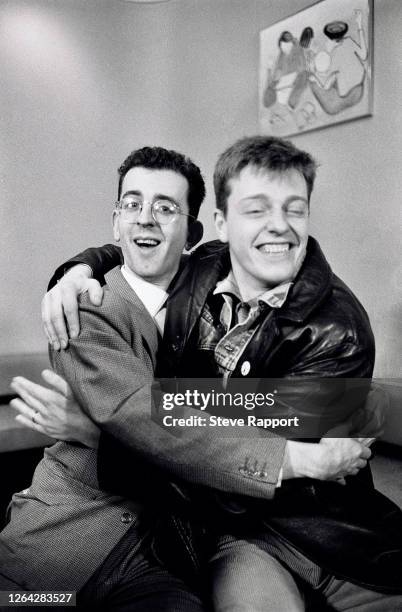 English musicians Richard Coles and Suggs , Red Wedge Tour, Birmingham Odeon, Birmingham, 1/27/1986. During the latter half of the 1980s, the Red...