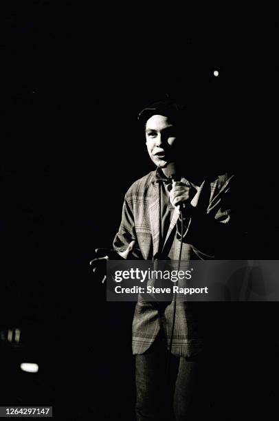 British comedian Craig Charles performs during the Red Wedge Comedy Tour, The Coronet, Woolwich, London, 3/28/1986. During the latter half of the...