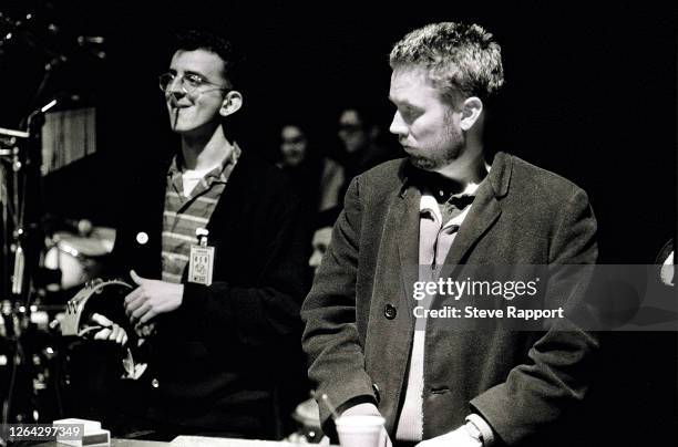 English musicians Richard Coles and Jerry Dammers, perform during the Red Wedge Tour, Manchester Apollo, Manchester, 1/25/1986. During the latter...