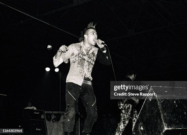 Scottish Punk singer Wattie Buchan of the group the Exploited, performs at Christmas on Earth, Queens Hall, Leeds, .