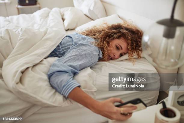 who's running your life? you or your phone? - waking up stock pictures, royalty-free photos & images