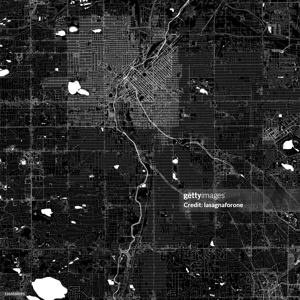 Denver, Colorado Vector Map