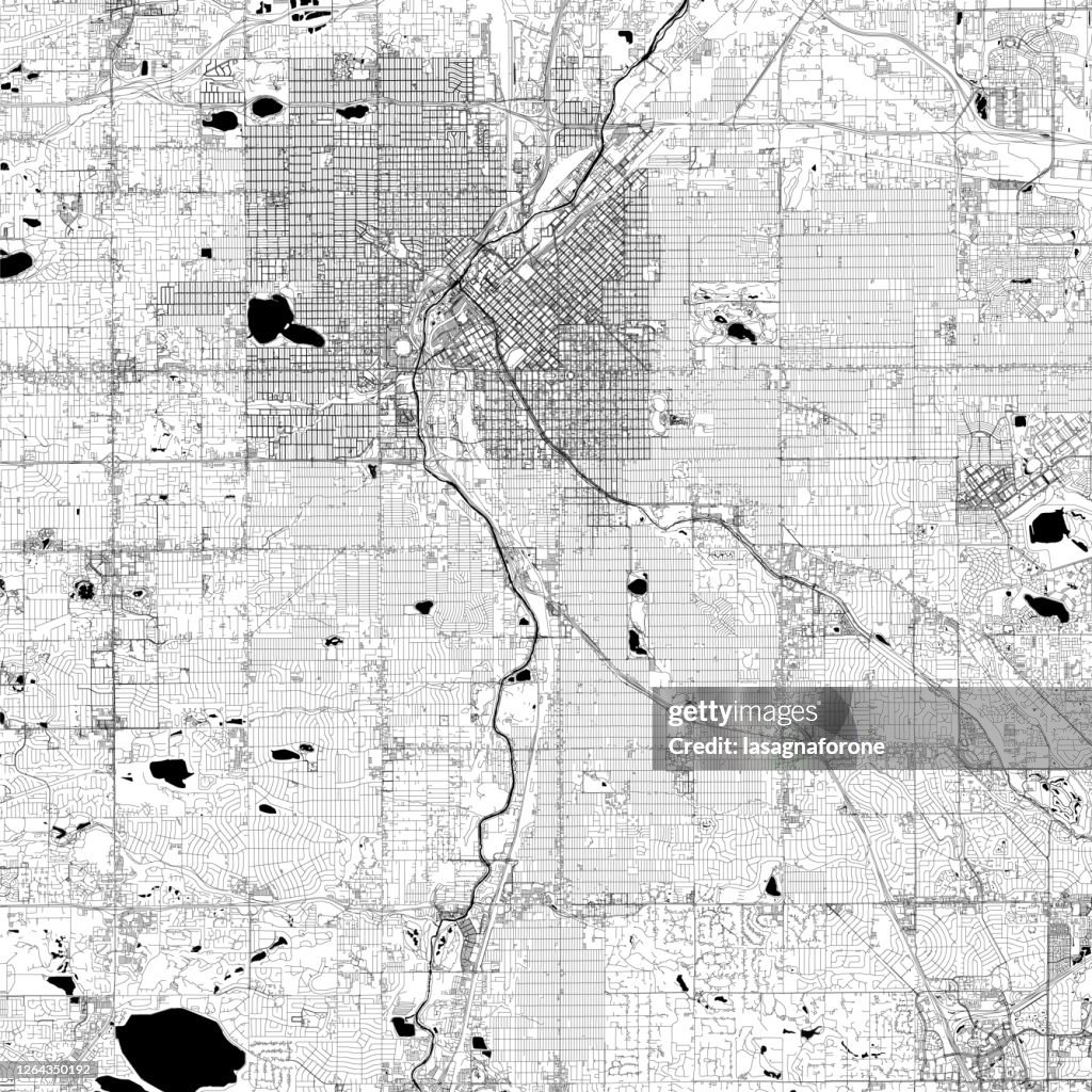 Denver, Colorado Vector Kaart