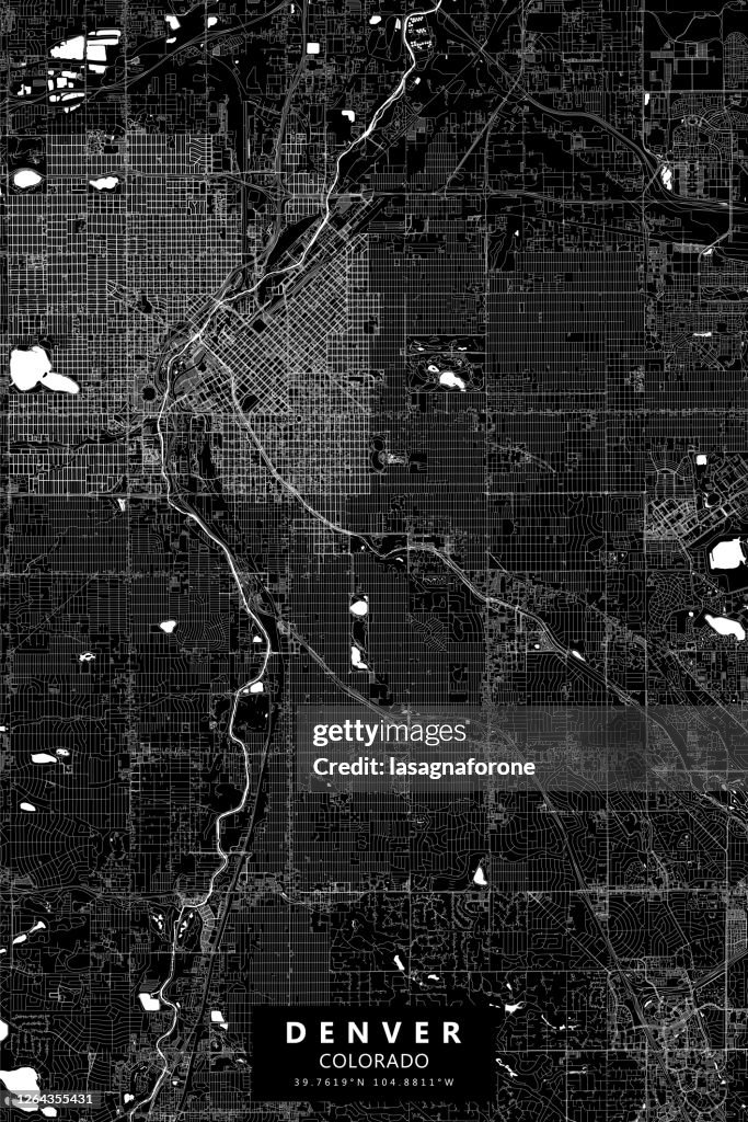 Denver, Colorado Vector Map