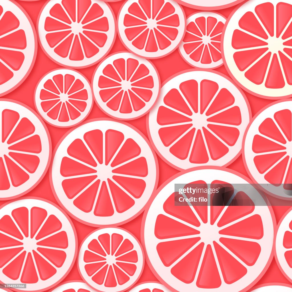 Seamless Pink Grapefruit