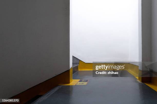 corner of stairs - linoleum stock-fotos und bilder