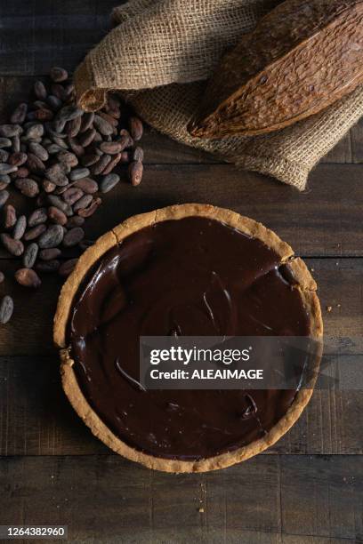 de voet van de chocolade - chocolate pie stockfoto's en -beelden