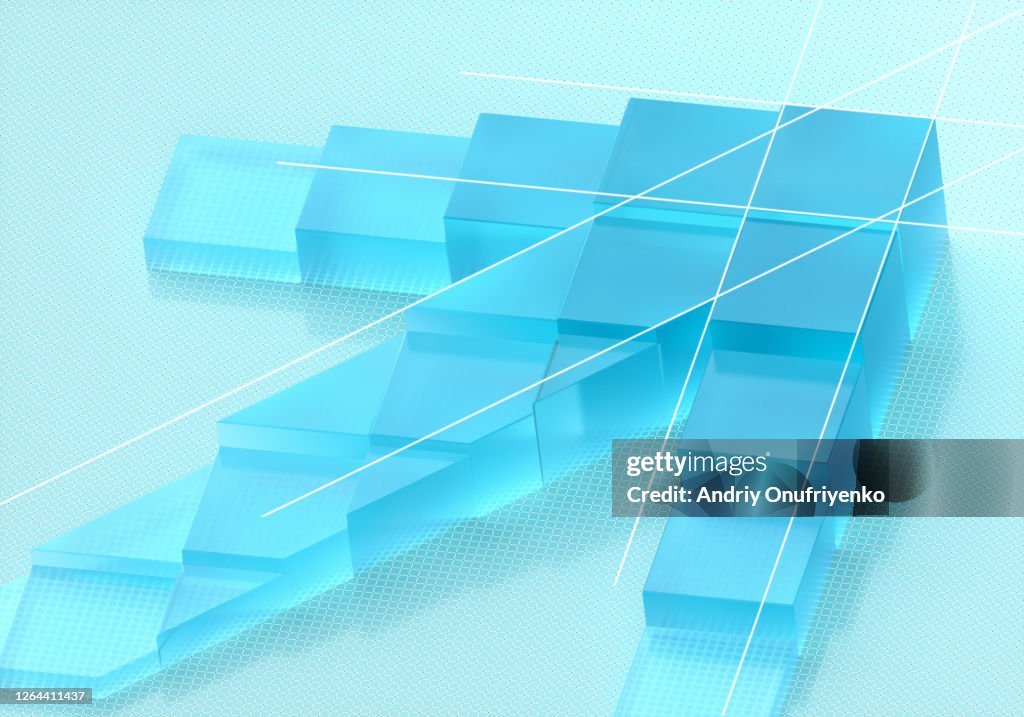 Cubic glass arrow