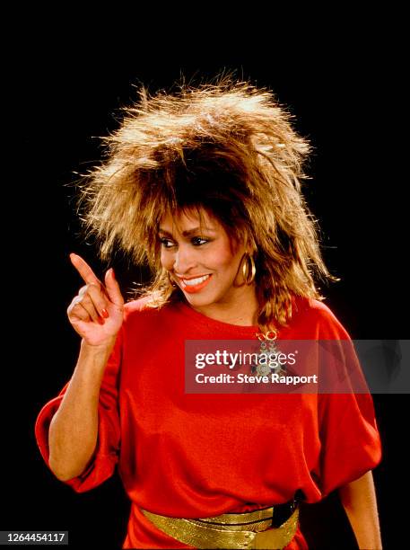 American R&B and Pop singer Tina Turner, Holborn Studios, Clerkenwell, London, 5/16/1985.