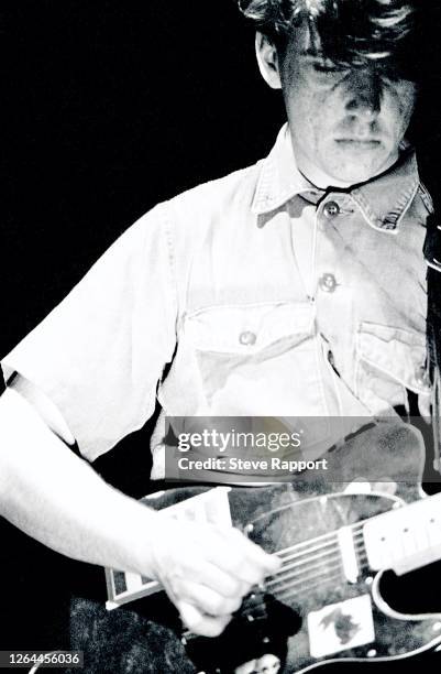 English Alternative Rock musician Will Sergeant, of the group Echo & the Bunnymen, WOMAD festival, Shepton Mallet, 7/17/1982.