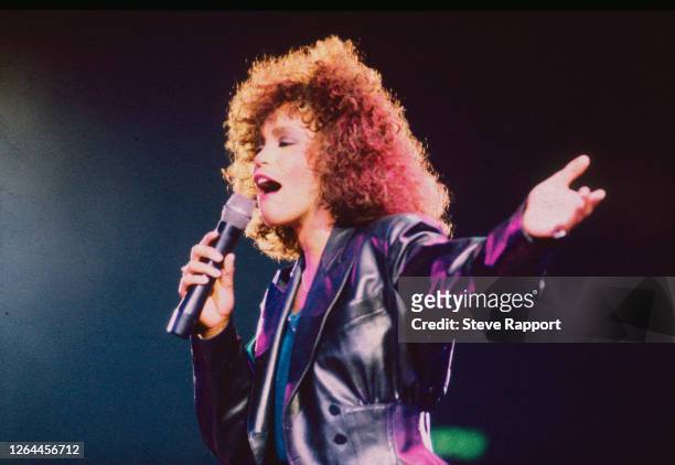American R&B, Soul, Gospel, and Pop singer Whitney Houston at Wembley Arena, London, .