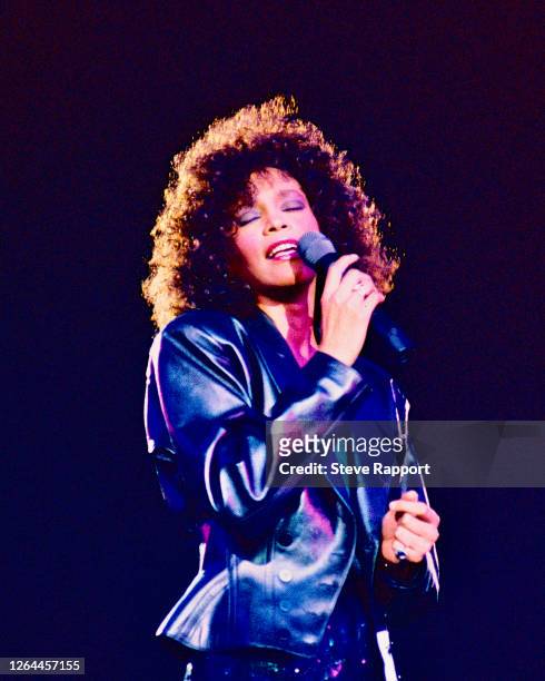 American R&B, Soul, Gospel, and Pop singer Whitney Houston at Wembley Arena, London, .