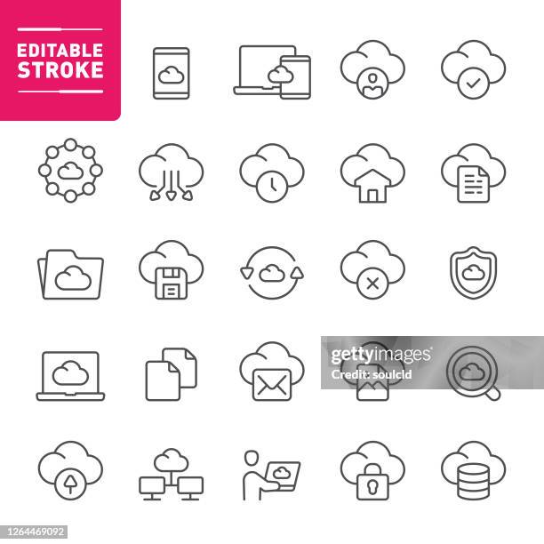 stockillustraties, clipart, cartoons en iconen met cloud computing - cloud opslag