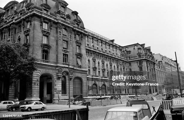 Le centre de conférences internationales de l'avenue Kléber, à Paris, France en mai 1968.