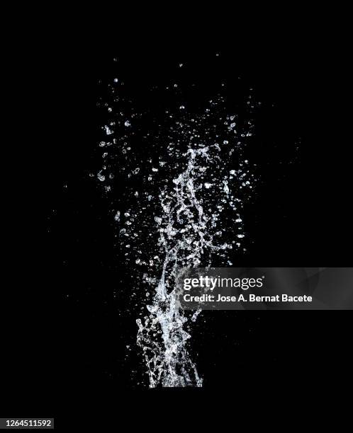 figures and abstract forms of water on a black background. - bubble burst stock pictures, royalty-free photos & images