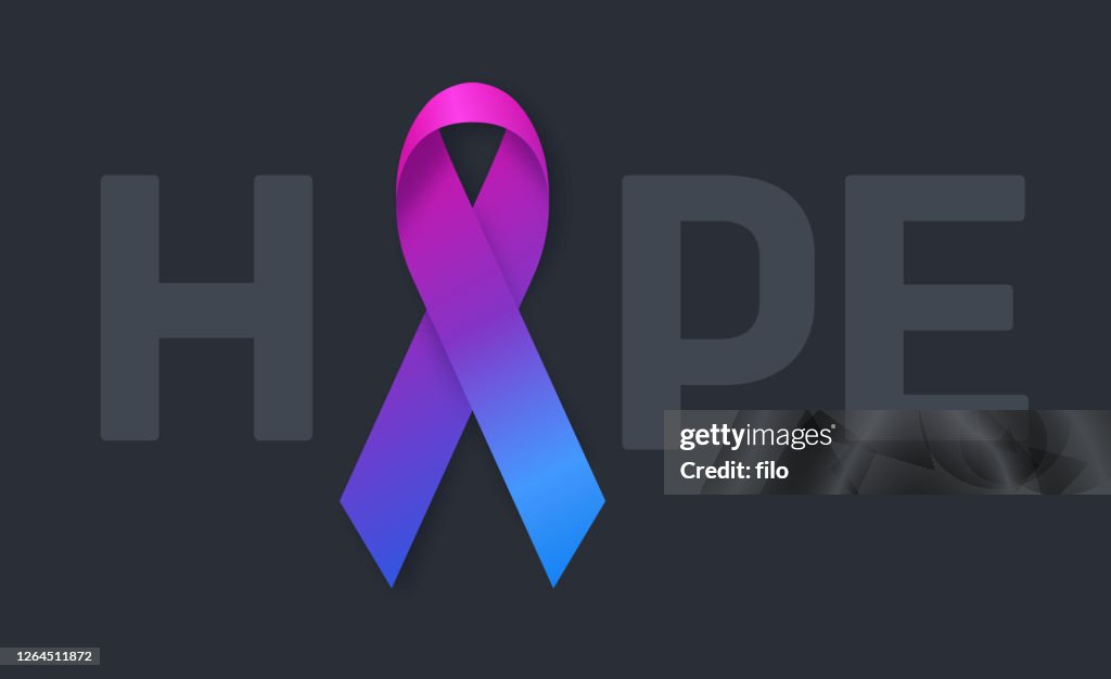Optimist Ribbons Hope Ribbon High-Res Vector Graphic - Getty Images