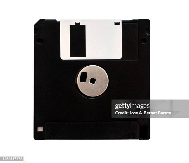 close-up, floppy disk on a white background. - diskette stock pictures, royalty-free photos & images