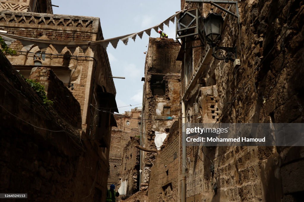 Heavy Rains Threaten Historic Buildings In Old City of Sana'a In Yemen