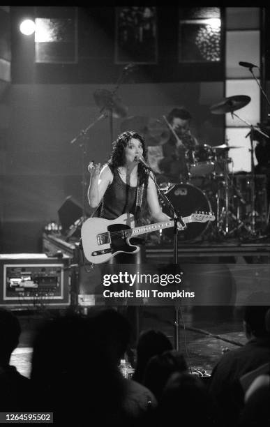 June 14: MANDATORY CREDIT Bill Tompkins/Getty Images Meridith Brooks performing on June 14th, 2003 in Oklahoma City.