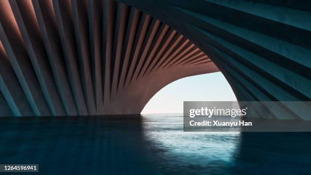 abstract concrete building - arch architectural feature stock pictures, royalty-free photos & images