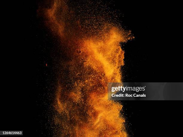 powder explosion - gunpowder stock pictures, royalty-free photos & images