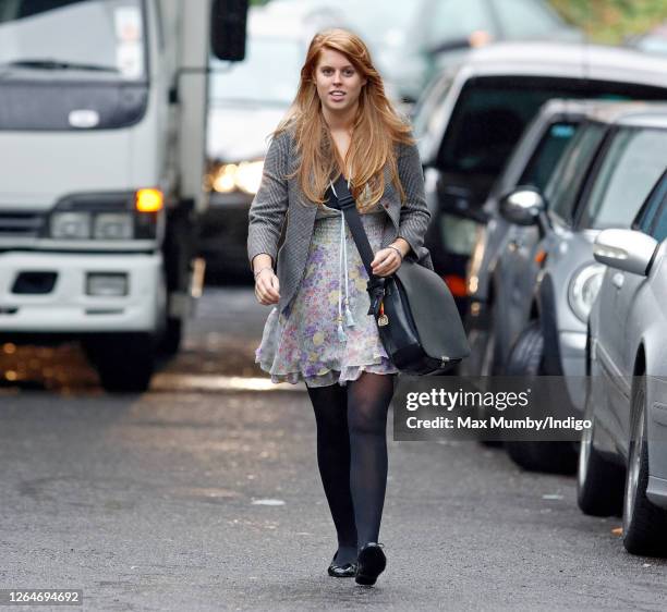Princess Beatrice arrives for her first day at Goldsmiths, University of London where she is studying for a degree in History and the History of...