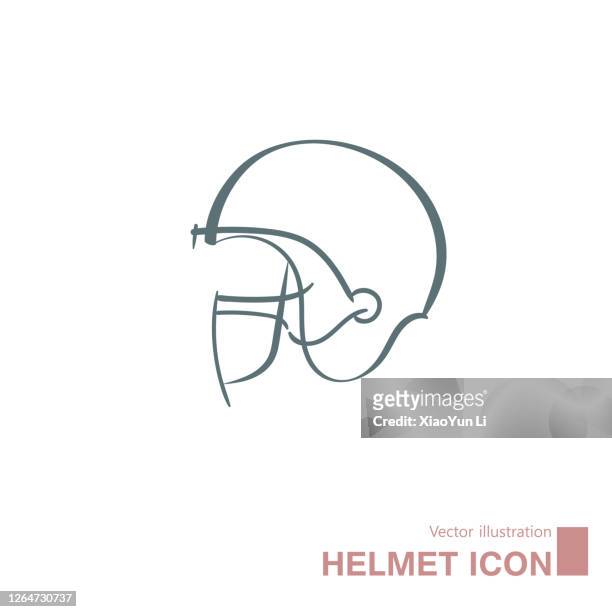 vector drawn helmet. - motorcycle helmet stock illustrations