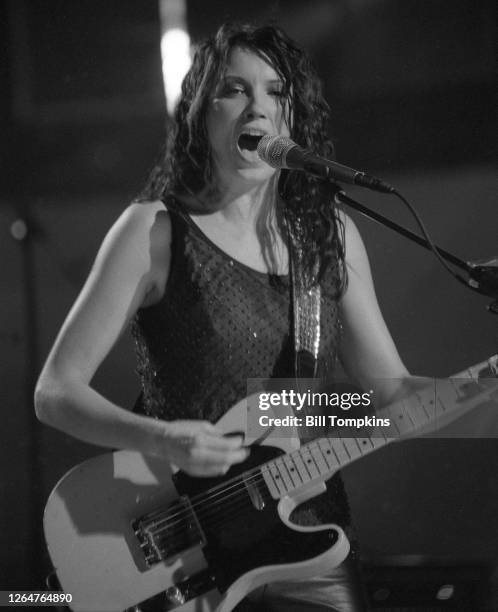 June 14: MANDATORY CREDIT Bill Tompkins/Getty Images Meridith Brooks performing on June 14th, 2003 in Oklahoma City.