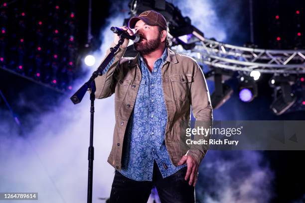 Rodney Atkins performs at Ventura County Fairgrounds and Event Center on August 08, 2020 in Ventura, California. Due to ongoing coronavirus social...