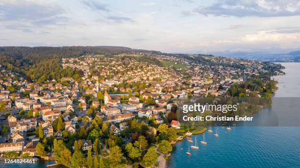 The municipality of Kuesnacht stands at the lower eastern shore of the Lake of Zürich, also called Goldcoast during the coronavirus pandemic on July...