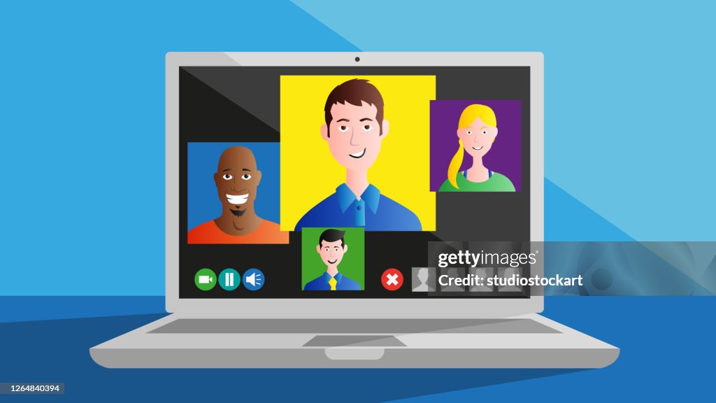 Computer Video Conferencing Graphics Video Conference High-Res Vector Graphic - Getty Images