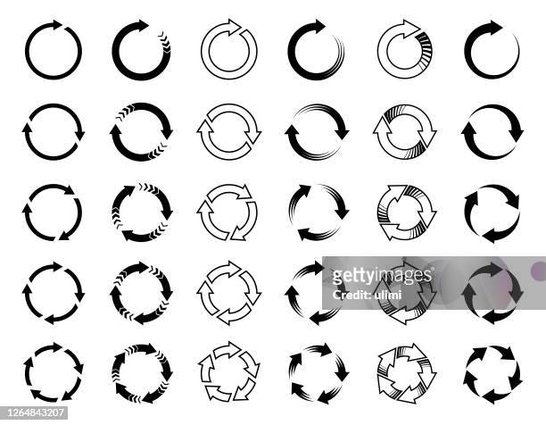 pfeile - circle stock-grafiken, -clipart, -cartoons und -symbole
