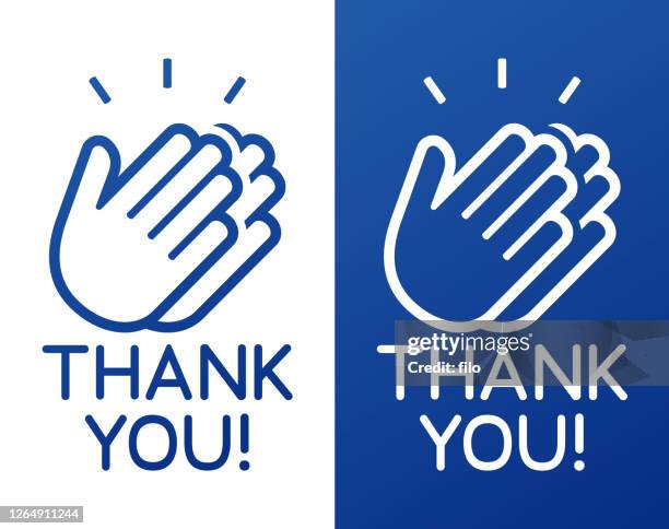 thank you clapping hands celebration appreciation - audit stock illustrations