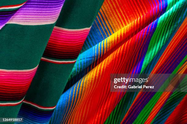 a colorful mexican blanket - südwesten stock-fotos und bilder