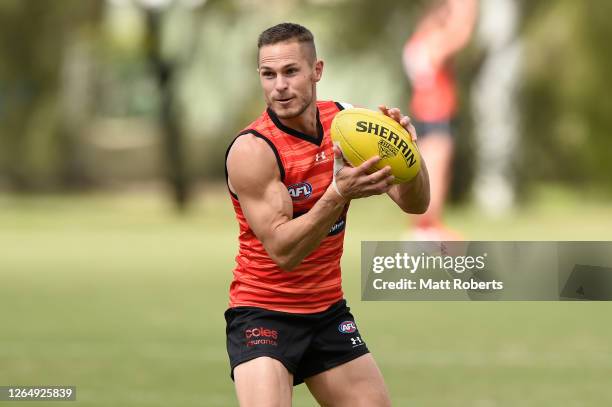 David Zaharakis during an Essendon Bombers AFL training session at Metricon Stadium on August 10, 2020 in Gold Coast, Australia.