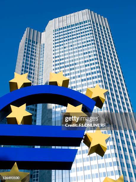 european central bank, frankfurt am main, hesse, germany, europe - banco central europeu - fotografias e filmes do acervo