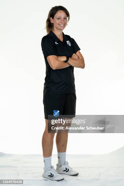 Sylvia Arnold of SC Sand Women's poses during the team presentation on August 10, 2020 in Willstatt, Germany.