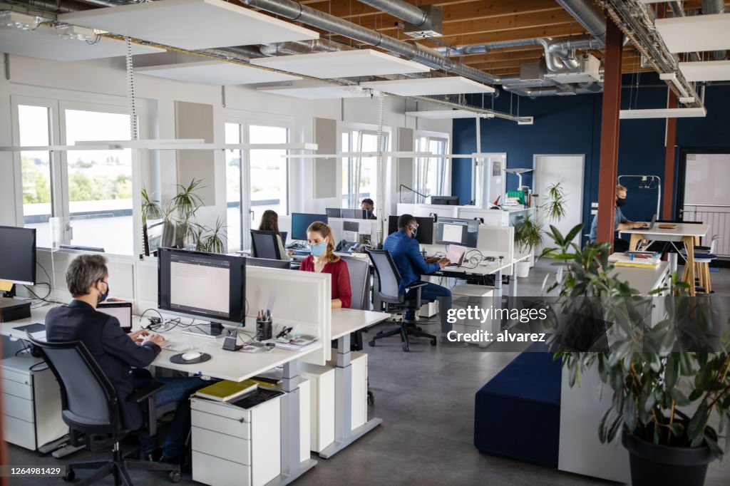 Business people back to work in the new normal during pandemic