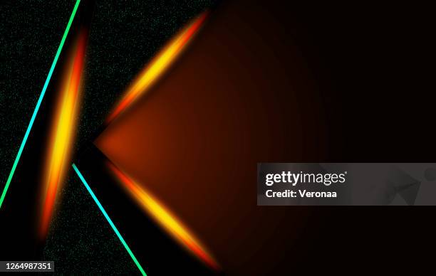 abstract dark background with colorful neon laser lines. - neon light reflection stock illustrations