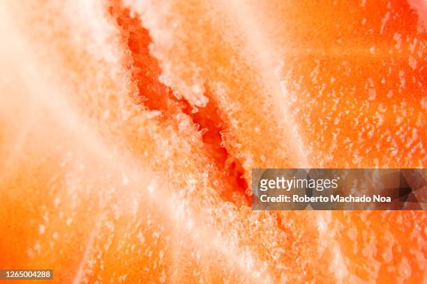extreme close-up of a strawberry fruit - strawberry texture stock pictures, royalty-free photos & images