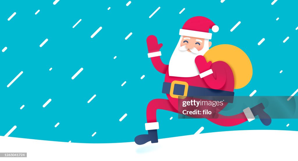 Santa Claus Delivering Background