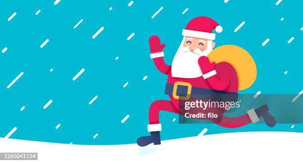 santa claus delivering background - running stock illustrations