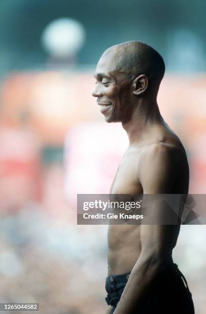 Faithless, Maxi Jazz, Torhout/Werchter Festival, Werchter, Belgium, 4 July 1999.