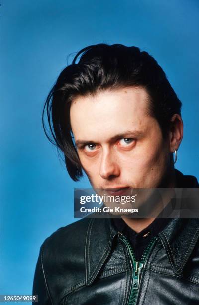 Studio portrait of Suede, Brett Anderson, Vaartkapoen , Brussels, Belgium, 28 April 1993.